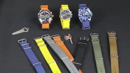 One-Piece Ribbed Watch Strap 16mm 18mm 19mm 20mm 21mm 22mm 24mm Nylon Military Straps Watchband Braid Ballistic Fabric Bands
