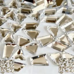170Pcs Mirror Silver Bags Shoes Clothes Design Diy Sew on Lace Rhinestones Stones Crystals Strass For Crafts Costume Accessories