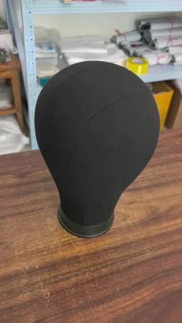 21-23inch Canvas Block Wig Black Head For Wigs Making Display Styling Mannequin Manikin Head