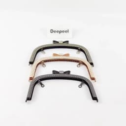 2/5Pcs Deepeel 18.5cm Embossed Bow Head Kiss Clasp Purse Frame Bags Brackets Metal Hardware Wallet Handbag Sewing Accessories