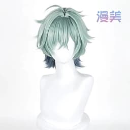 Lohen Cosplay Wig 35cm Short Green Man Wigs Anime Cosplay Wig Halloween Heat Resistant Synthetic Hair