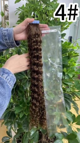 Tape In Human Hair Extensions Water Wave Invisible Seamless Curly Tape In Hair Extensions Tape in Curly Human Hair 12-26Inch