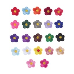 10pcs Small Flower Patches Iron On Embroidered Clothes Applique Diy Bag Hat Shoes Motif Stripes Clothes Accessories Badge