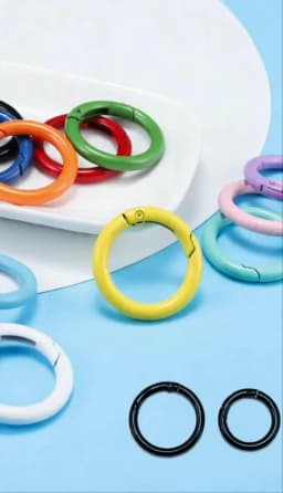 5Pcs/Lot 21 Colors Metal O Ring Spring Clasp Openable Round Carabiner Keychain Clips Hook Dog Chain DIY Jewelry Buckle Connector