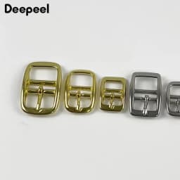 2Pcs Stainless Steel Belt Buckle Solid Brass Pin Buckles Bag Strap Belts Adjuster Slider Clasp DIY Leather Craft Accessories