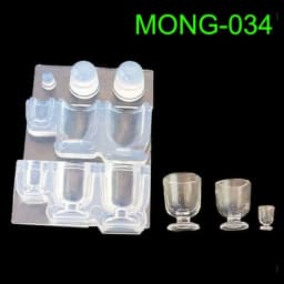 1 Set Mini Milk Bottle Goblet Cup Silicone Mold Epoxy Resin Molds Jewelry Tools Y08E