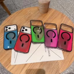 Night Light Luminous Liquid Quicksand Flowing Magnetic Case For Magsafe For iPhone 17 16 15 14 13 Pro Max Wireless Charge Cover