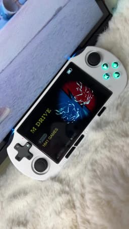 GAMINJA ANS16 Handheld Game 4.5 Inch IPS Screen RGB Lighting Portable Retro Video Game Console 64GB For PS1/GBA/SFC