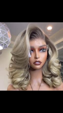 Brown Roots Ash Ombre Wavy Human Hair Bob Wigs 180 Density 13x4 Full Lace Frontal Upgrade Body Wave Short Ash Blonde Bob Wig