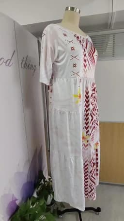 High Quality Custom Tie Dye Polynesian Tribal Design Dresses Women Lady Elegant Multi Tiered Dress Women Clothing 8XL