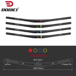 DODICI 9 Degree Carbon Handlebar MTB Handlebar 31.8*690/720/740/760mm Bicycle Handlebars Mountain Bike Accessory
