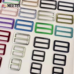5Pcs 20-38mm Metal Ring Buckle Tri-Glide Slider Clasp Webbing Bag Strap Adjust Hooks Dog Leash Loops DIY Hardware Accessories