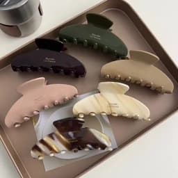 1pc Korean Ins Autumn Winter Merillard Grab Clip France Gold Label Multicolor Acetate Hair Grab Headpiece Large Shark Clip