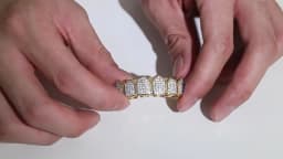 Gold Silver Plated HIP HOP Teeth Grillz Top & Bottom Grills Set With Silicone Real Shiny Vampire Tooth Sets