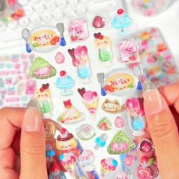 1Pc/Pack Cute 3D Sushi Candy Relief Stickers for Handmade Diy Scrapbooking Journaling Supplies
