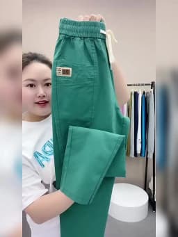Women's Harem pants Summer Vintage Thin High Waist Straight Casual Pants Women Fashion Loose Cotton linen pants Trousers Female