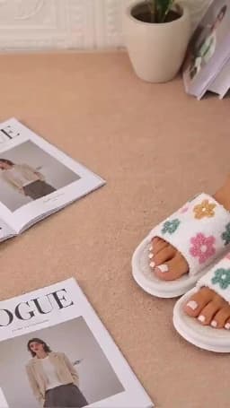 Flower Women's Slippers Home Flats Elegant Spring Summer Luxury Designer Woman Shoes Fashion Indoor Slides Soft Sole Lightweight