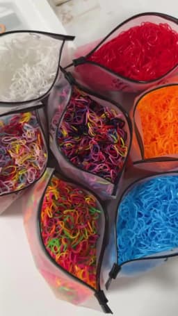 1000/2000Pcs Girls Colourful Small Rubber Band Ponytail Holder Gum Scrunchie Elastic Hair Bands Kids Cute Hair Accessories
