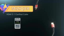 MIZIQIER Long 8K HDMI 2.1 Cables, 48Gbps Ultra High Speed Braided Cord-4K@120Hz 8K@60Hz for Roku TV/PS5/PS4/HDTV/RTX 3080 3090