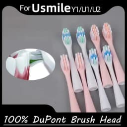 Replacement For Usmile Y1/U1/U2 Toothbrush Heads Pink Smart Electric Tooth Clean DuPont Brush Nozzles Heads 4/10Pcs/Set