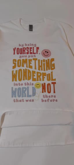 Summer Tshirt For Women Be Yourself And Bring Beauty To The World Happy Face Soft Comfortable Tee Beach Casual Female Tops