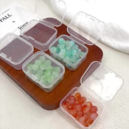 1/5pcs Rectangular and Apple Shaped Plastic Transparent Storage Portable Sealed Storage Box with Lid Jewelry Anti Oxidation Boxs