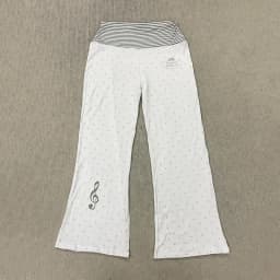 Spring Sports White Polka Dot Printed Micro Flared Pants Casual Comfortable Home Loose Bottoms