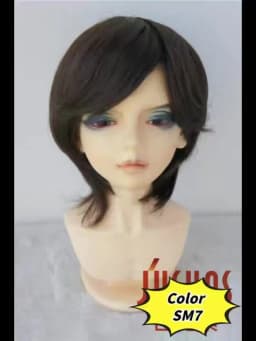 JD081 1/12 1/8 1/6 1/4 1/3 Synthetic Mohair Doll Accessories Short Girlish Cut Lati White&Yellow OB11 YOSD MSD SD BJD Wigs