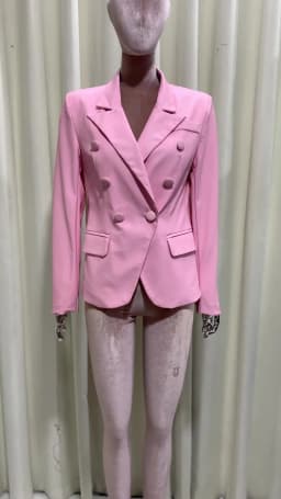 Lautaro Spring Stylish Short Pink Soft Pu Leather Blazer Long Sleeve Slim Fit Luxury Jackets for Women 2022 Elegant Fashion 5xl