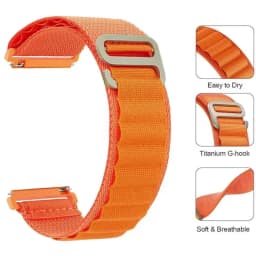 22mm Alpine Loop Straps For OnePlus Watch 3 Bands 2 2R 46mm Trail Nylon Bracelet For OPPO Watch X X2 4 Pro/Mi Watch 2 Pro S4 S3