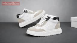 2026Mens Elevator Shoes Height Increase Invisible 6/ 8cm Sports Sneakers Elevate Taller Lift Leather Shoes