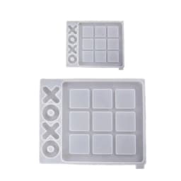 1 Pc Tic Tac Toe Game Board and X O Silicone Molds Set Epoxy Resin DIY Art Craft Mold for Christmas NightA Art Crafts Tools