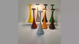 GGbingo Mushroom Table Lamp Rechargeable Wireless Touch Lamp Creative Desk Lamp USB-C Desk Lamp Bedroom Atmosphere Light