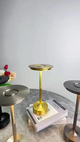Metal LED Touch Table Lamp Portable Cordless Bedside Light Claeted Rechargeable Nordic Led Lamp Coffee Table Decoration
