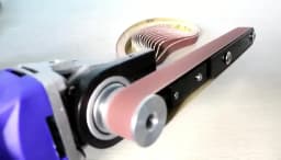 Angle Grinder to Belt Sander Converter Sanding Belt Adapter M10/M14 Angle Grinder for 100/115/125 Wood/Metal Edge Polishing Tool