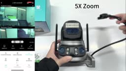 20MP 8K Four Lens Three Screens 10X Zoom Home Surveillance Camera Wifi Camera 10MP 5K Security Protection Auto Tracking Outdoor
