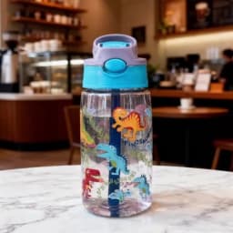 Kids Water Sippy Cup Kids 480ml Water Bottle with Straw and Handle Portable Drinking Bottle Cup Children