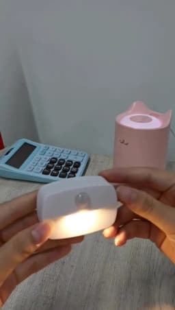 Stick on PIR Motion Sensor LED Night Light Battery Operated Nightlight for Bathroom Hallway Stairs Closet Cabinet Bedroom Decor