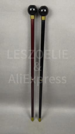 Black 8th Billiards Handle 2-Piece Walking Stick Wine Red Beech Wood Elegant Fashionable Decorative Canes for Men And Women