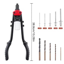 Manual Rivet Gun, Cordless Professional Pull Gun, High Lever More Labor-saving, Tightening and Riveting of Metal Sheet and Pipe