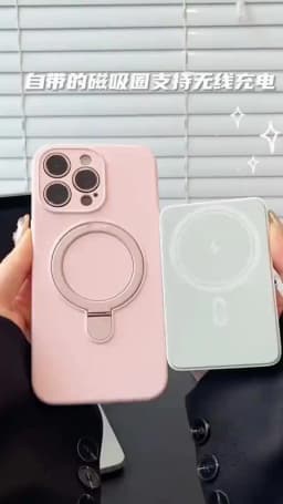 Liduid Silicone Magnetic Stand Phone Case For iPhone 15 14 16 Plus 11 12 13 16 Pro Max Magsafe Charge Protector Soft Cover