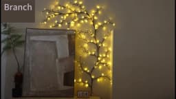 1PCS 96Leds Outdoor USB Tree and Vine Light 8 Mode Indoor Christmas Fireplace Atmosphere Light Room Wall Decoration Nightlights