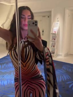 Women Pink Orange Gradient Cape Sleeve Maxi Dress Sexy Halter Neck Cutout Flare Sleeve Gown 2026 Ladies Vacation Party Outfits