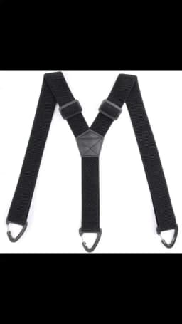 New Heavy Duty Work Suspenders for Men 3.8cm Wide with Plastic Gripper Clasps Adjustable Elastic Trouser Pants Braces-Black 1pcs