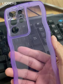for Samsung Galaxy S26 S25 S24 S23 Ultra S22 S21 S20 Plus FE Case Cute Curly Wave Cover Anti-knock Bumper All-round Camera Shell