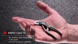 KNIPEX 87 00 100 Cobra XS Mini Water Pump Pliers 4 Inches One-Handed Precision Grade Pipe Plier 11 Quick Adjustment Positions