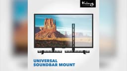 Universal Soundbar TV Mount Sound Bar Mounting Bracket Weight Capacity 22lbs