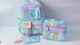 3Pcs School Backpack For Girls Large Capacity Kid's School Bag with Lunch Pancil Carry Case Bag Travel Backpack Child Gift