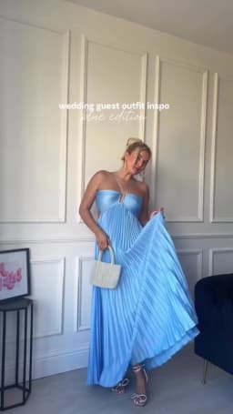 Blue Pleated Halter Long Dress Women's Solid Sleeveless Backless Lace-up Maxi Dress Summer Beach Vacation Evening Party Vestidos