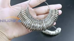 NIUPIKA HK/US/JP/UK/EU Aluminum Ring Rod Metal Ring Multi-size Specification Size Measurement Screening Jewelry DIY Tool